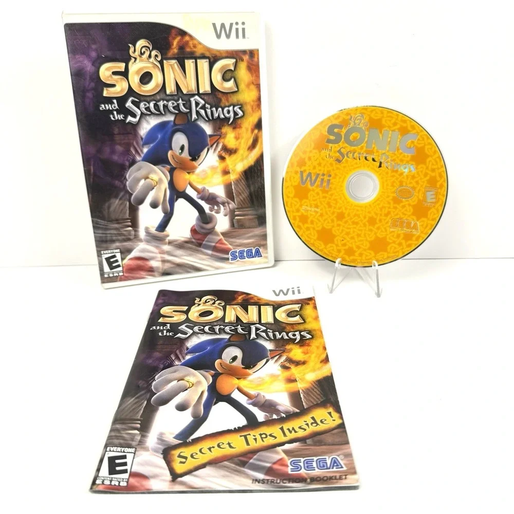Sonic And The Secret Rings Nintendo Wii Game Complete Manual Tested & Working